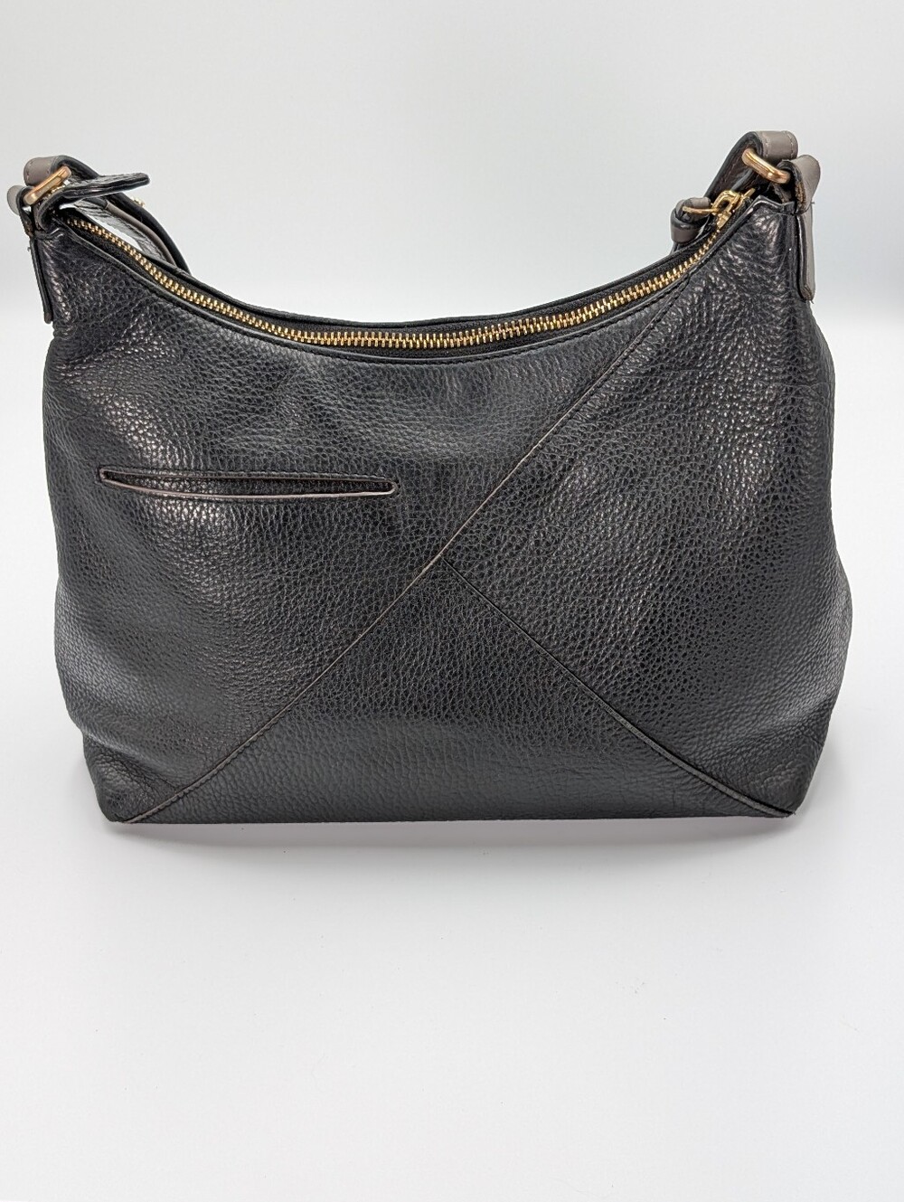 Radley Alpha Road Medium Shoulder Bag In Pebbled Black And Grey Leather - Picture 3 of 13